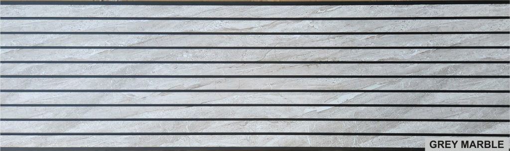 PVC Fluted Indoor Paneling- GRAY MARBLE
