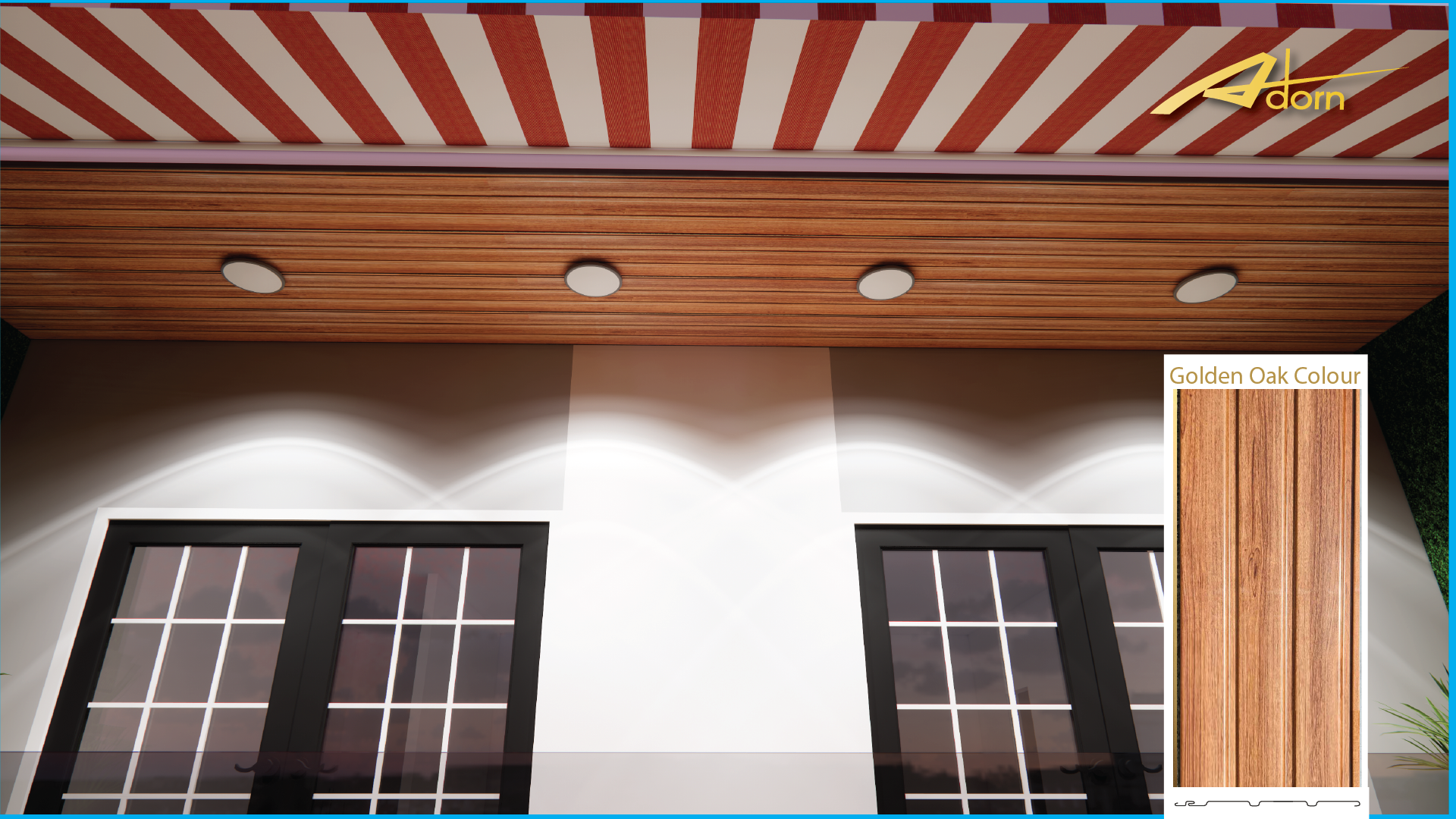 Adorn-Soffit Panel GoldenOak