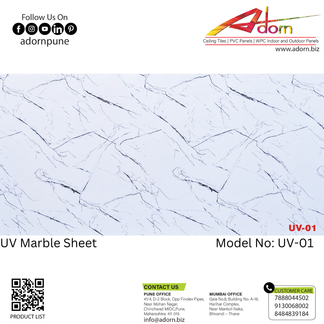 Adorn-Marble Sheet-UV01 Adorn-Marble Sheet-UV01