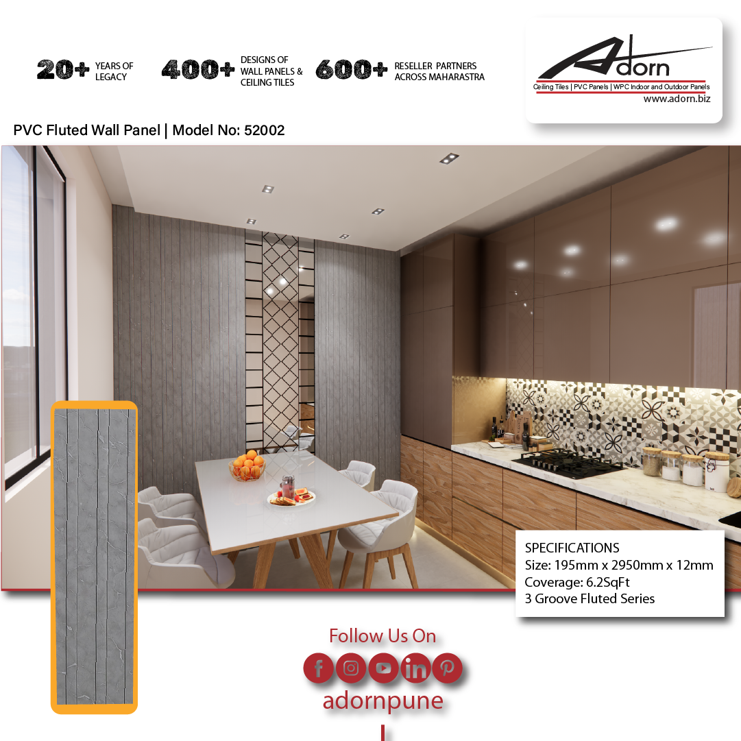 Adorn PVC  Indoor Wall Panel Design- 52002