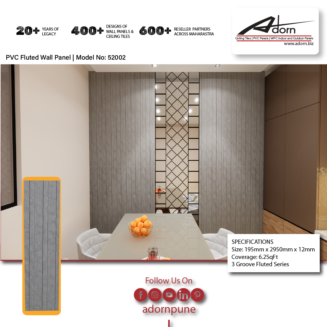 Adorn PVC  Indoor Wall Panel Design- 52002