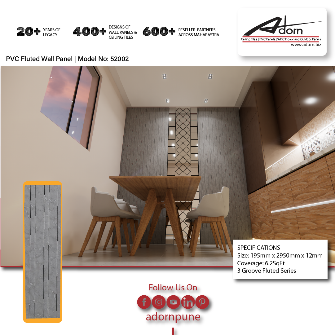 Adorn PVC  Indoor Wall Panel Design- 52002