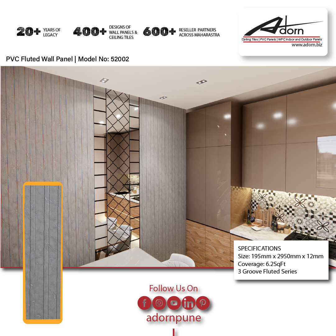 Adorn PVC  Indoor Wall Panel Design- 52002