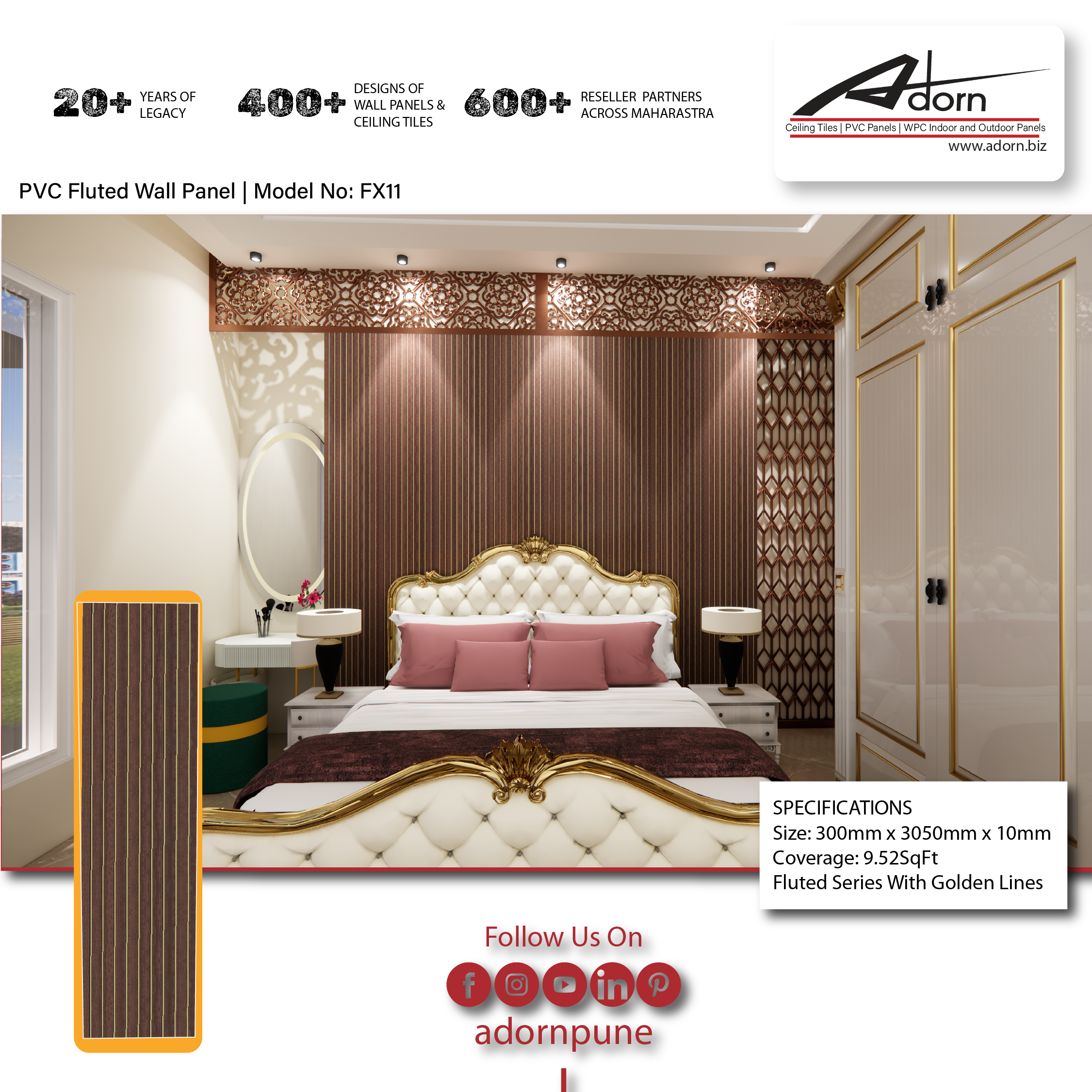 Adorn PVC Fluted Premium FX11 Square-04