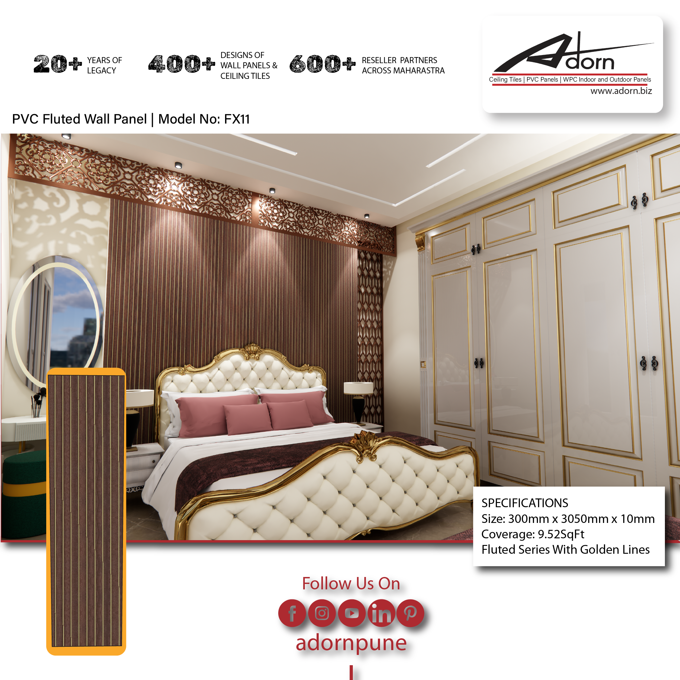 Adorn PVC Fluted Premium FX11 Square-04