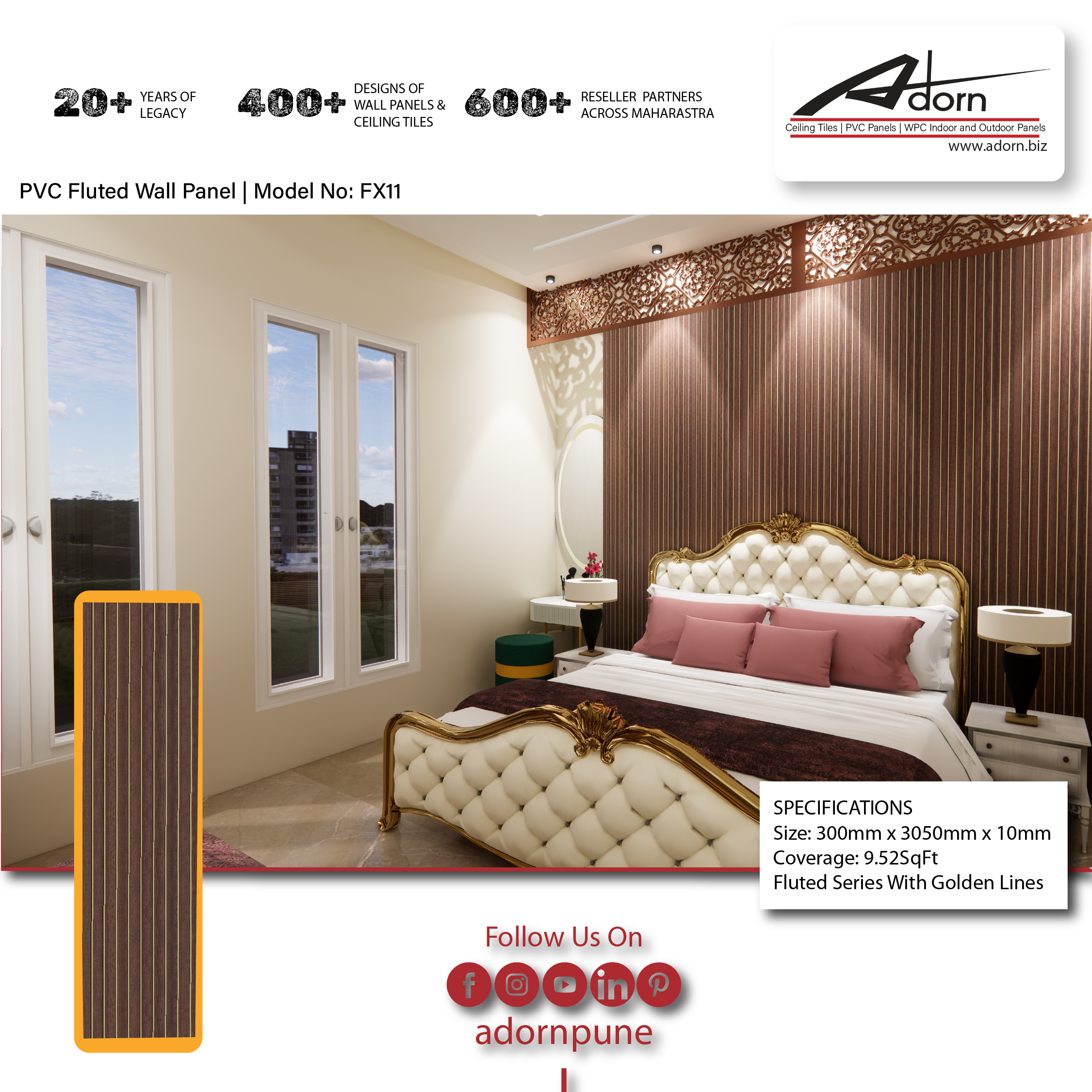 Adorn PVC Fluted Premium FX11 Square-04