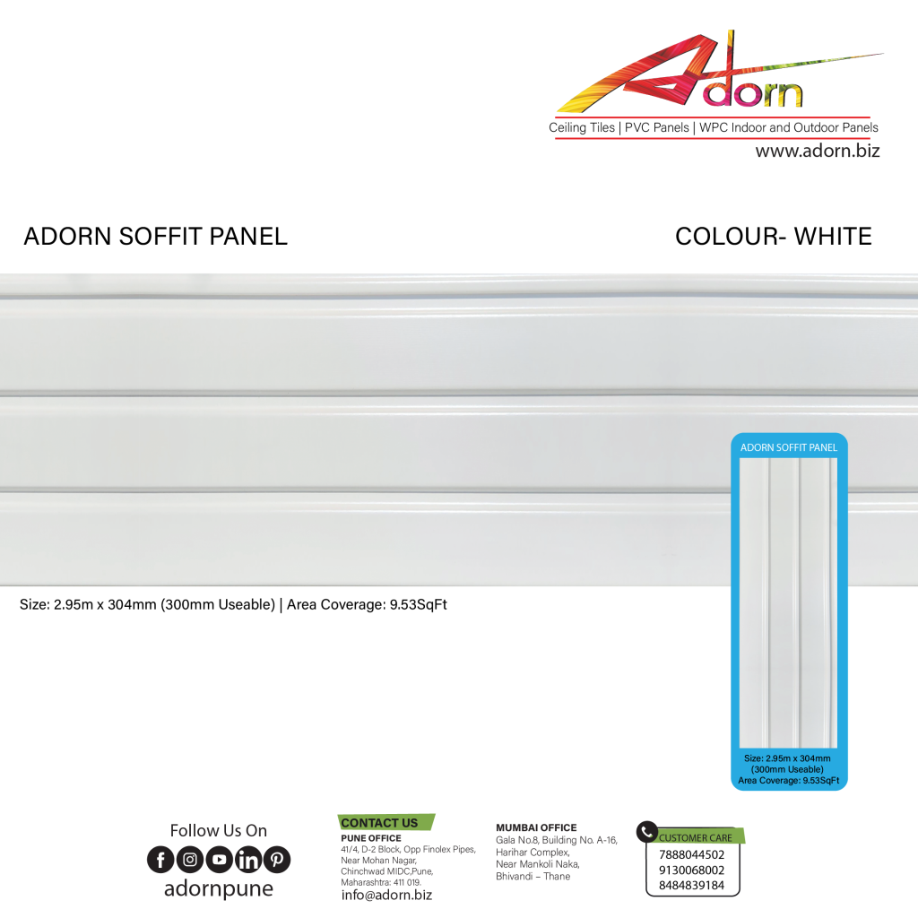 Adorn Soffit Panel - White - www.adorn.biz
