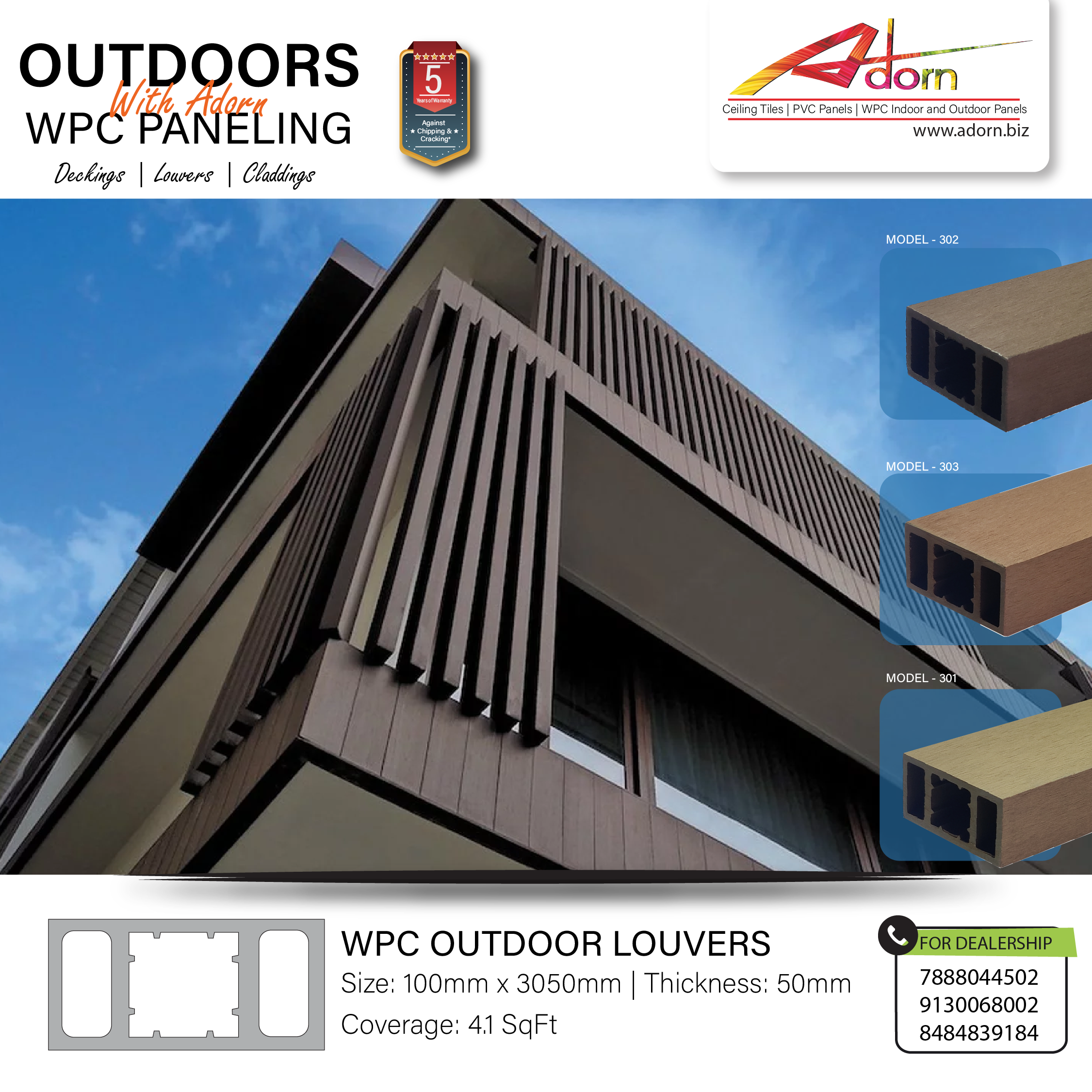 WPC louvered wall panel Pune, outdoor WPC wall panels Pune, WPC wall panel Pune, WPC wall cladding Pune, WPC exterior wall panel Pune, waterproof WPC panels Pune, WPC panel price per sq ft Pune, WPC panel installation Pune, HDPE wall panel Pune